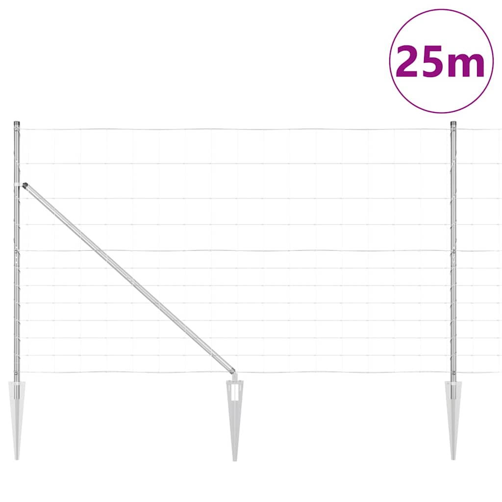 Zavareno žičano ograđivanje s bodljama 25 x 1,4 m Srebrna Mreža