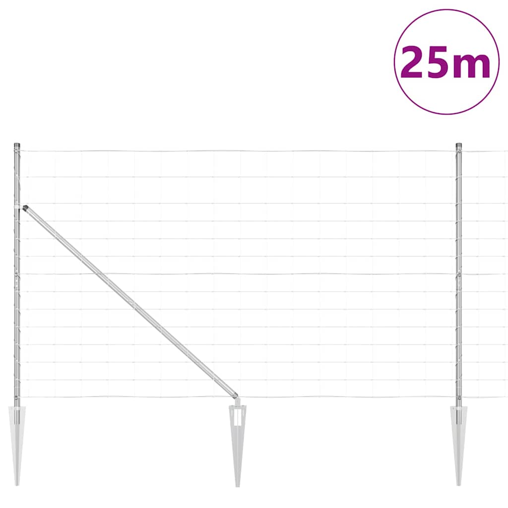Zavareno žičano ograđivanje s bodljama 25 x 1,4 m Srebrna Mreža