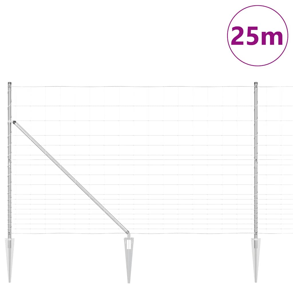 Zavareno žičano ograđivanje s bodljama 25 x 1,5 m Srebrna Mreža