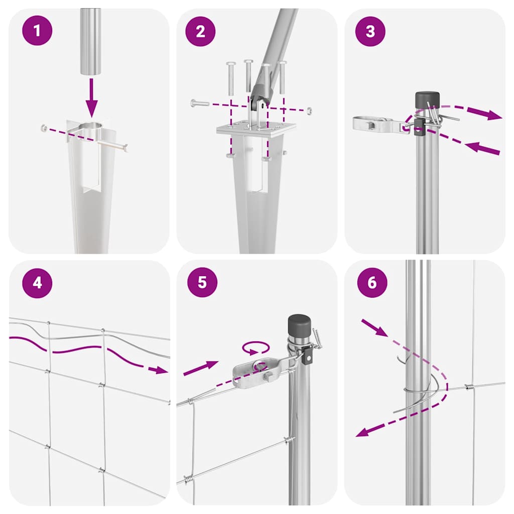 Stup za ogradu Galvanizirano 50 x 1 m Čelik