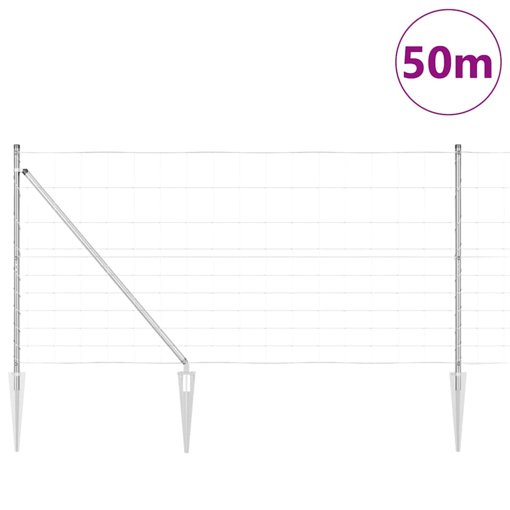 Zavareno žičano ograđivanje s bodljama 50 x 1,2 m Srebrna Mreža