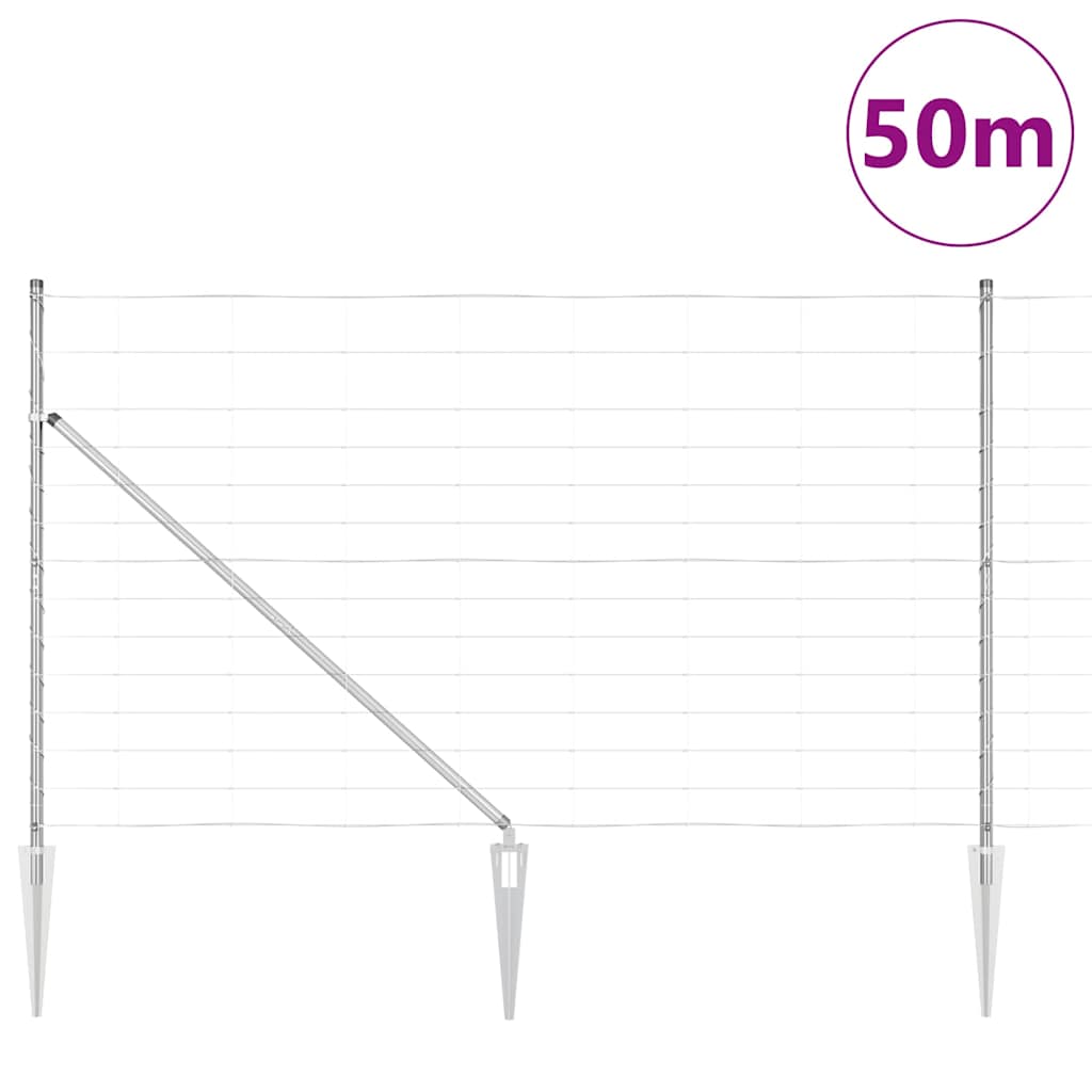 Zavareno žičano ograđivanje s bodljama 50 x 1,4 m Srebrna Mreža
