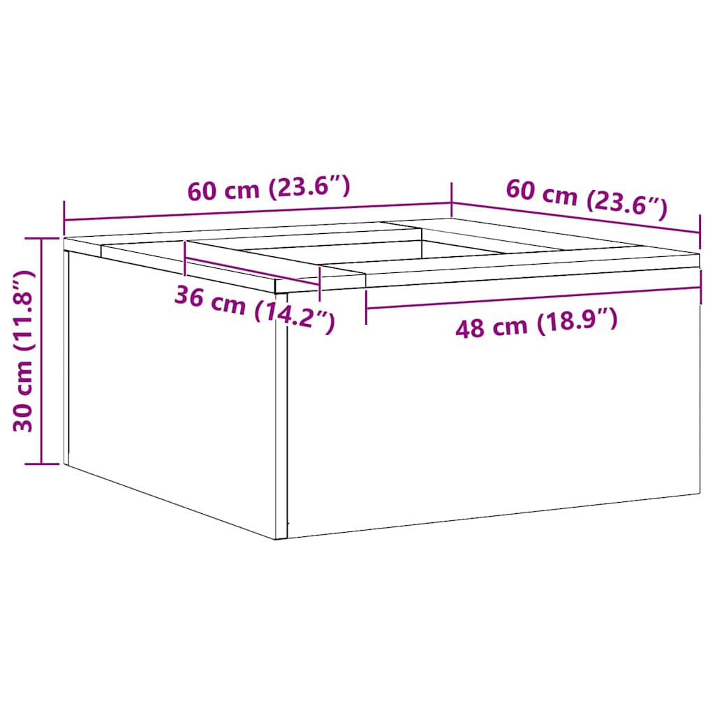 Kamin Smeđa 60 x 60 x 30 cm Čelik otporan na vremenske uvjete