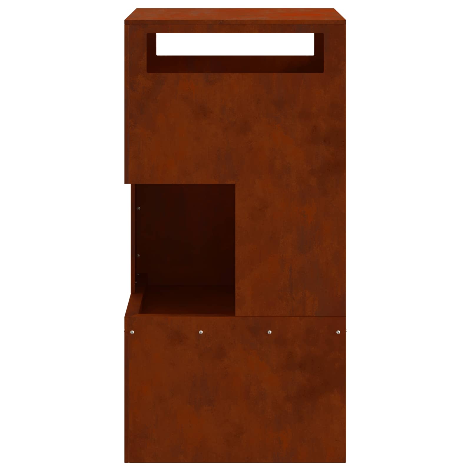Kamin Smeđa 50 x 50 x 100 cm Čelik otporan na vremenske uvjete