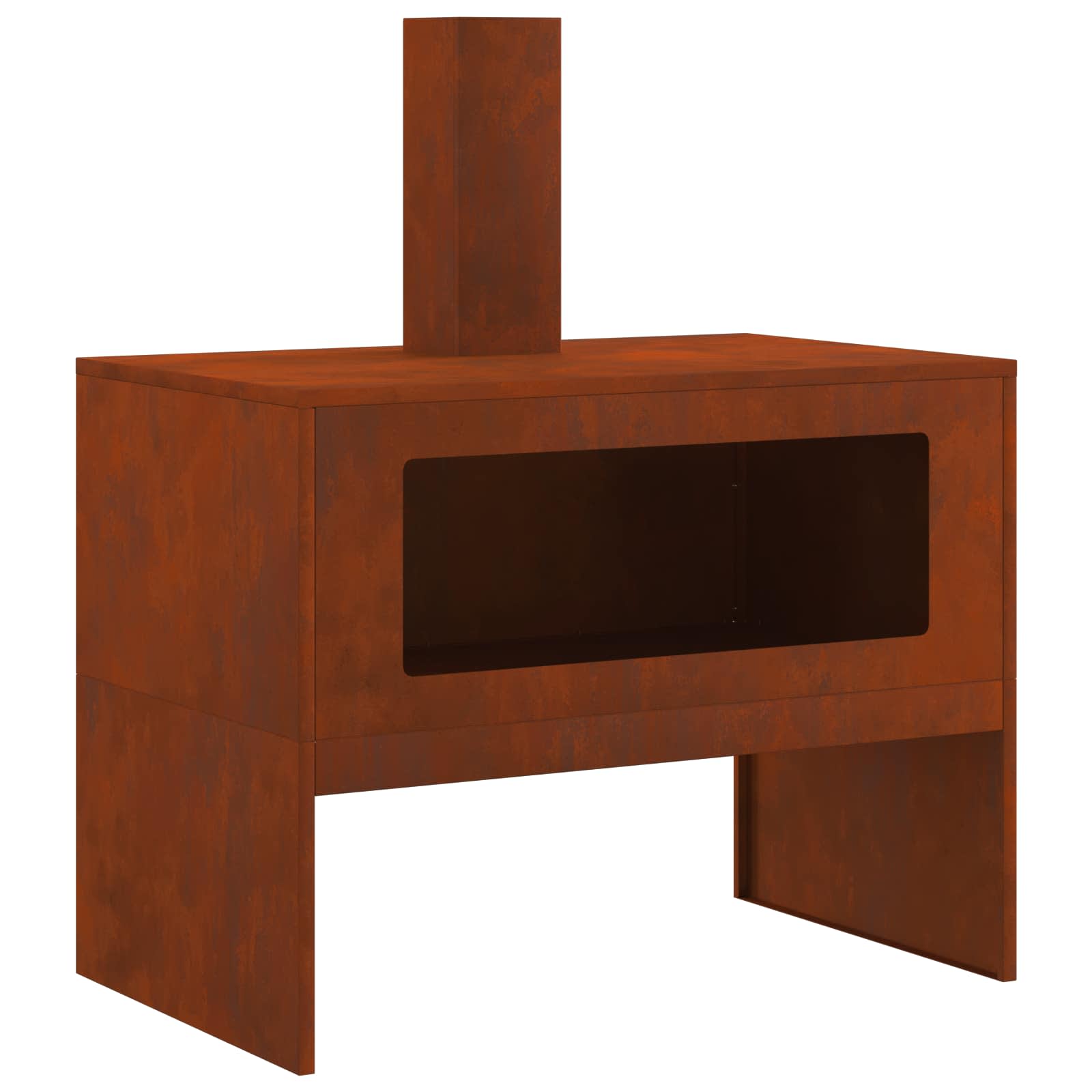 Kamin Smeđa 80 x 50 x 96 cm Čelik otporan na vremenske uvjete