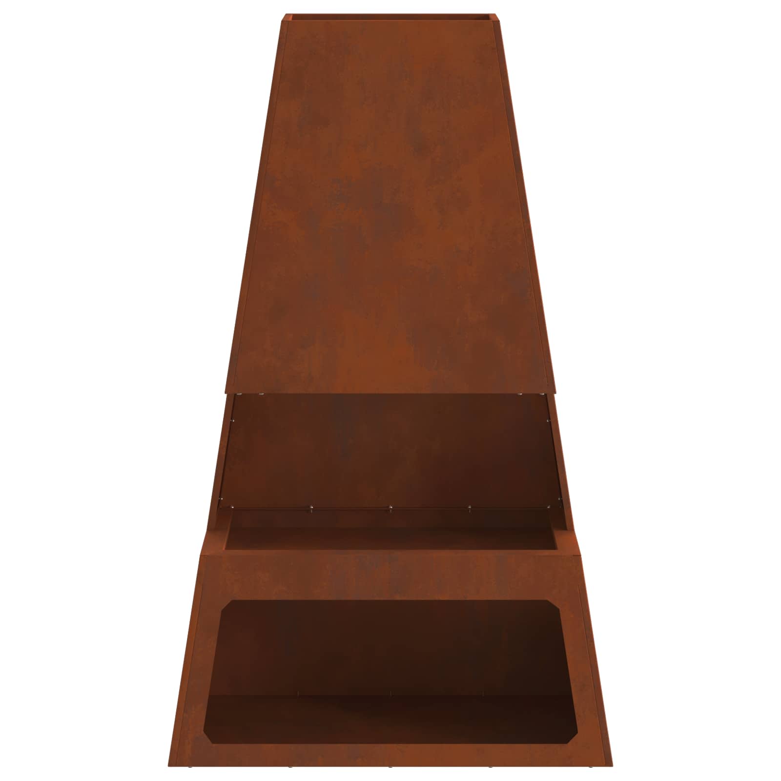 Kamin Smeđa 60 x 35 x 100 cm Čelik otporan na vremenske uvjete