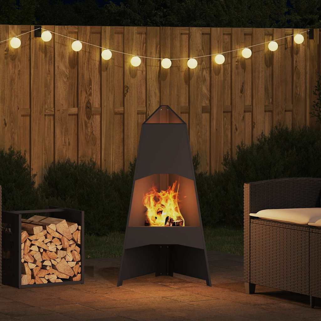 Kamin Crna 50 x 50 x 95 cm Čelik