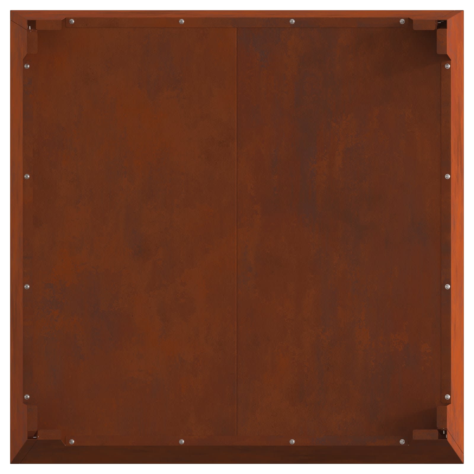 Kamin Smeđa 80 x 80 x 43 cm Čelik otporan na vremenske uvjete