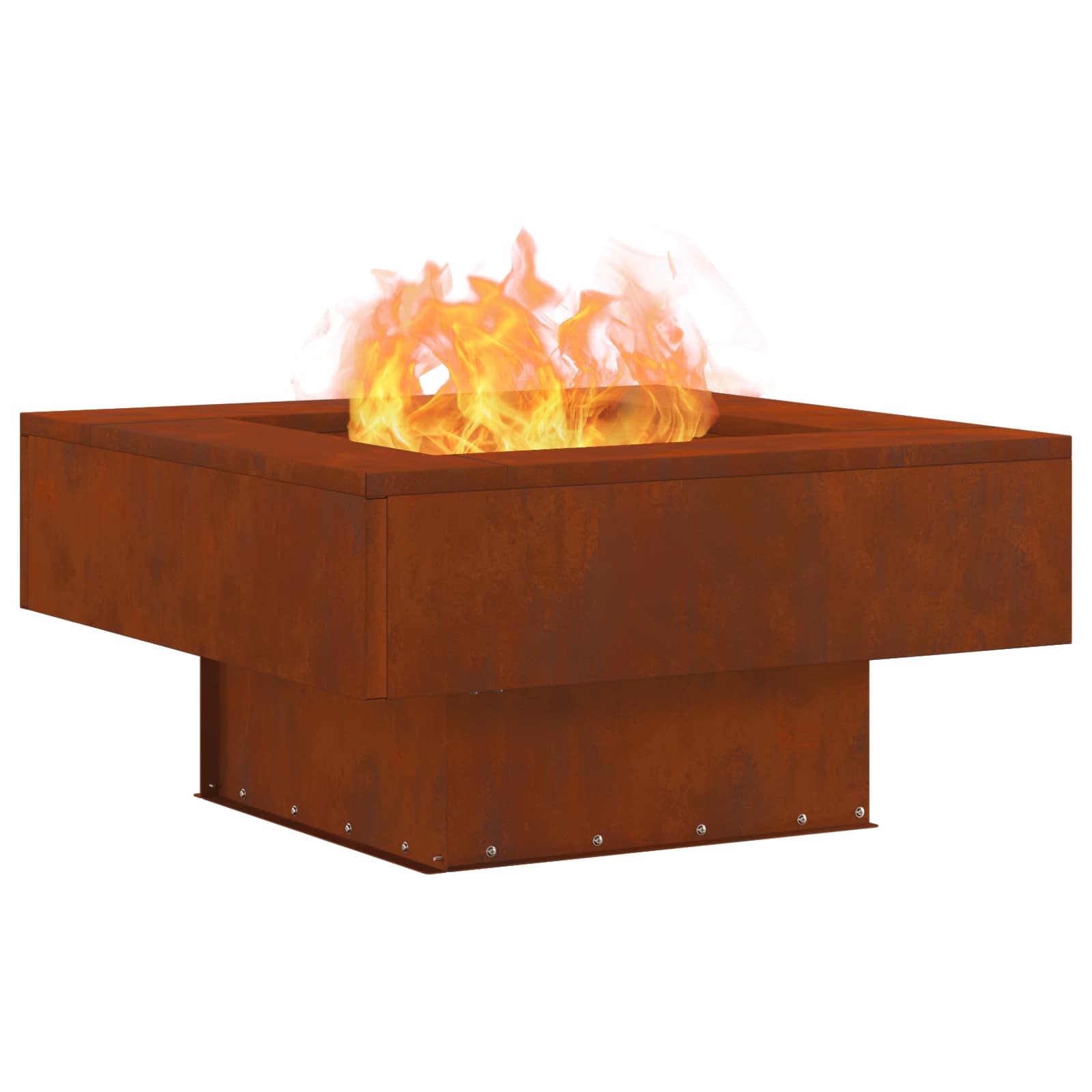 Kamin Smeđa 60 x 60 x 30 cm Čelik otporan na vremenske uvjete