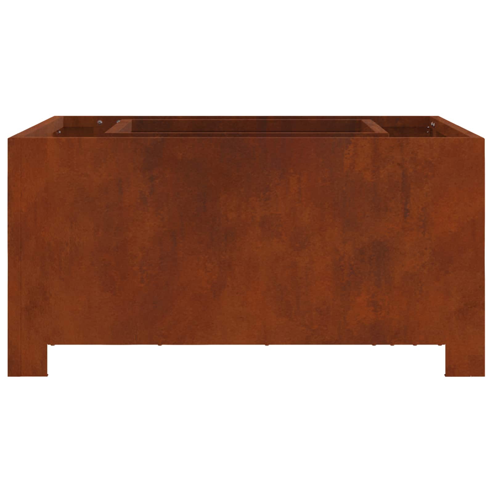 Kamin Smeđa 60 x 60 x 30 cm Čelik otporan na vremenske uvjete