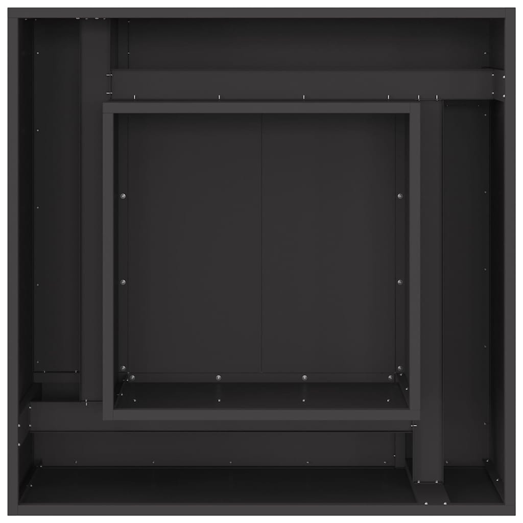 Kamin Crna 80 x 80 x 40 cm Čelik