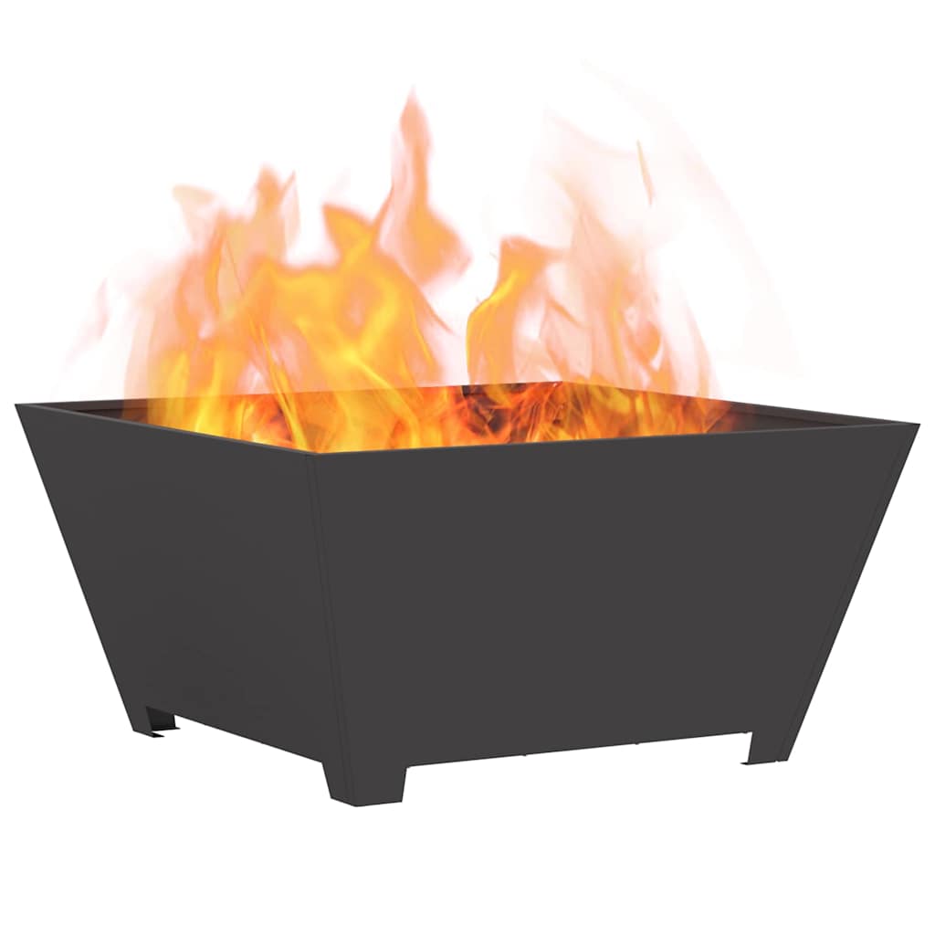 Kamin Crna 80 x 80 x 40 cm Čelik otporan na vremenske uvjete