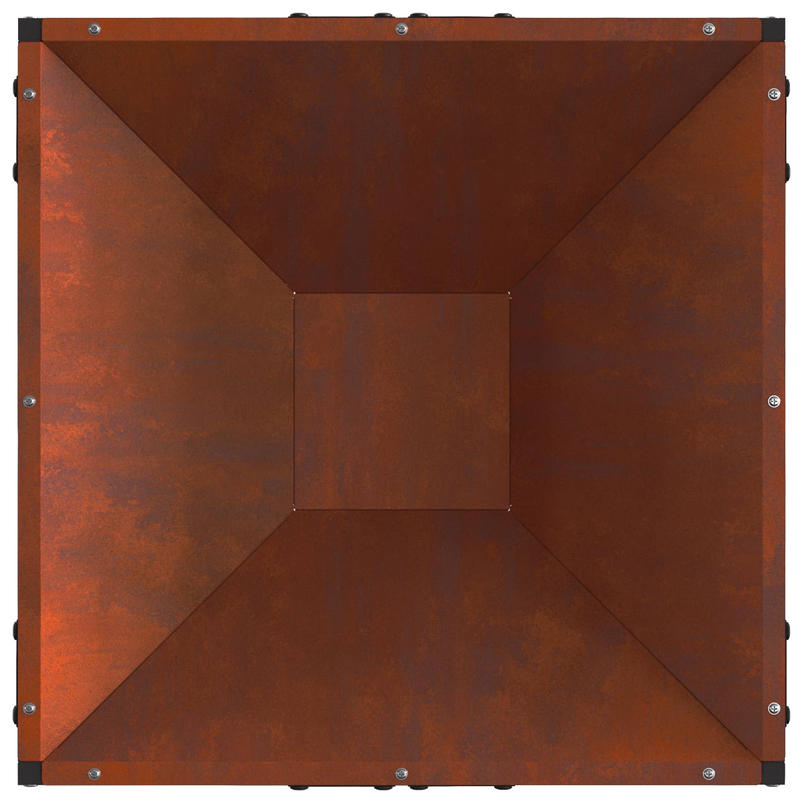 Kamin Smeđa 50 x 50 x 35 cm Čelik otporan na vremenske uvjete