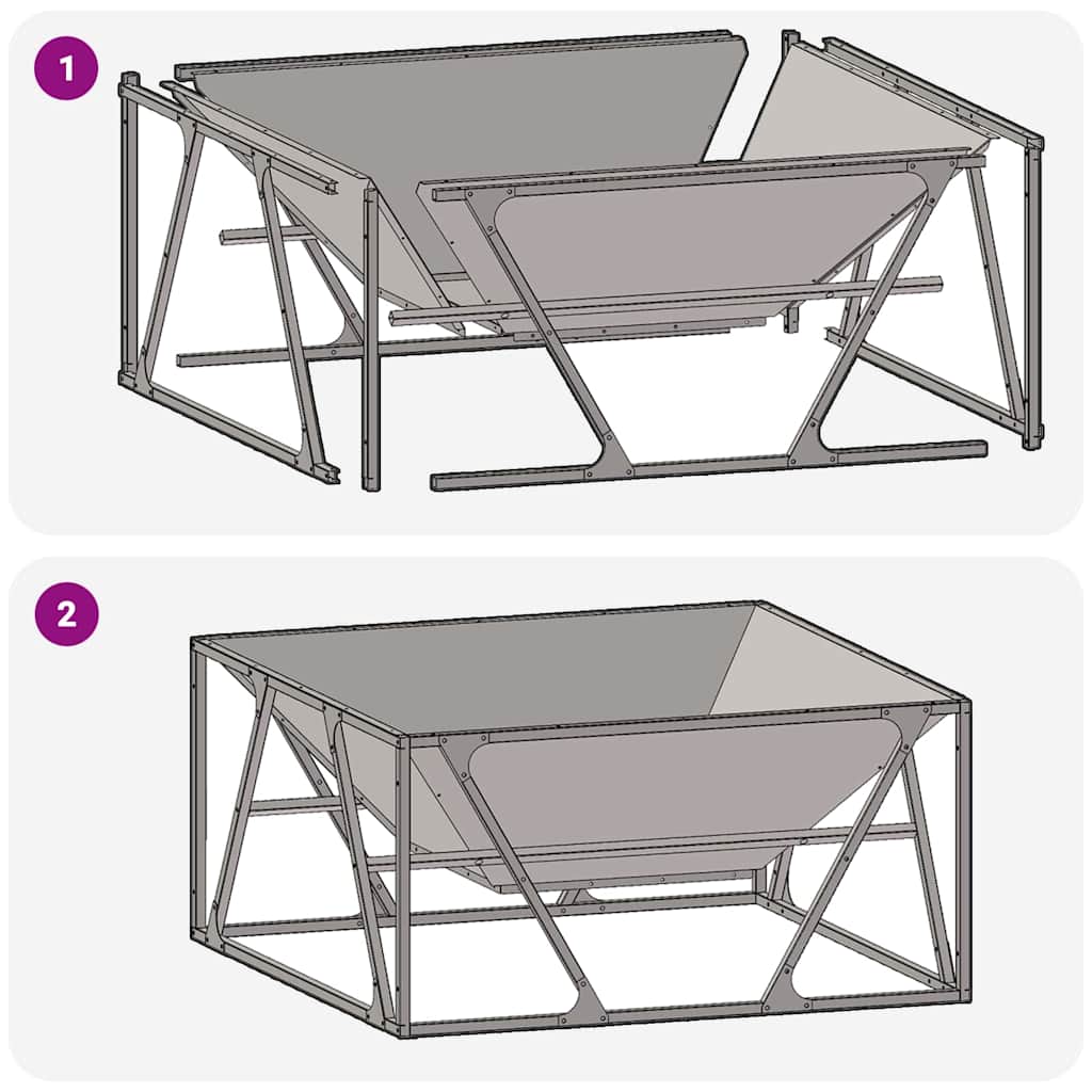 Kamin Crna 80 x 80 x 40 cm Čelik