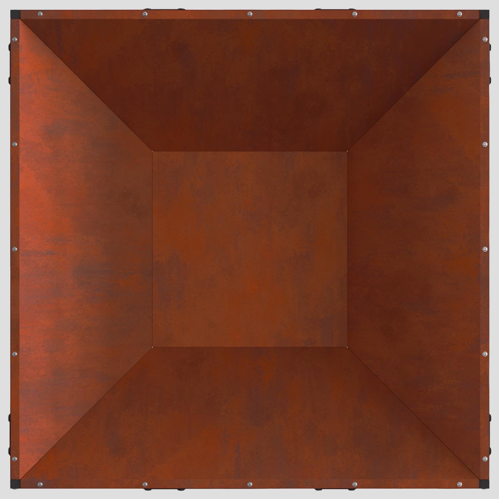Kamin Smeđa 80 x 80 x 40 cm Čelik otporan na vremenske uvjete