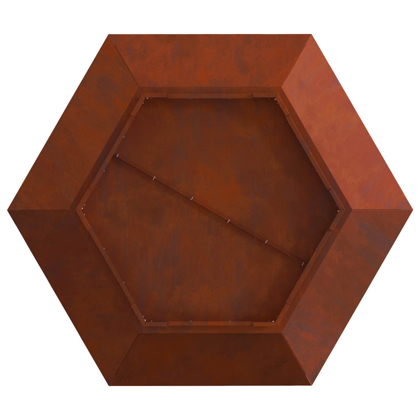 Kamin Smeđa 100 x 100 x 28 cm Čelik otporan na vremenske uvjete