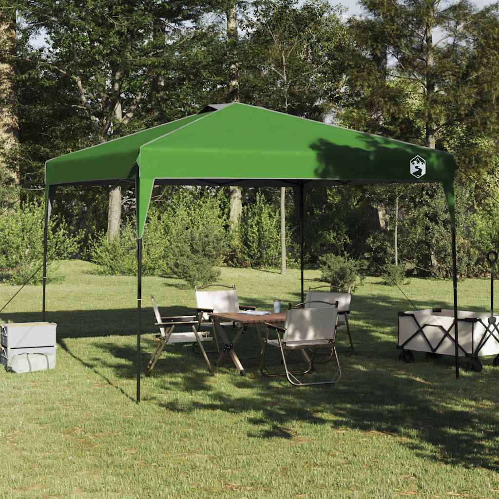 Šator s nadstrešnicom Zelena 290 x 290 x 251 cm tkanina