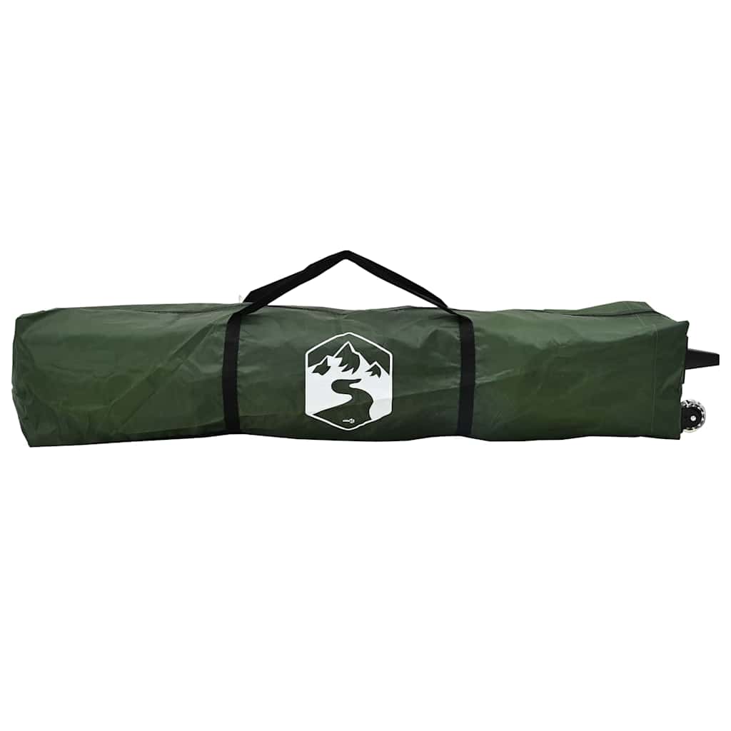 Šator s nadstrešnicom Zelena 395 x 395 x 251 cm tkanina