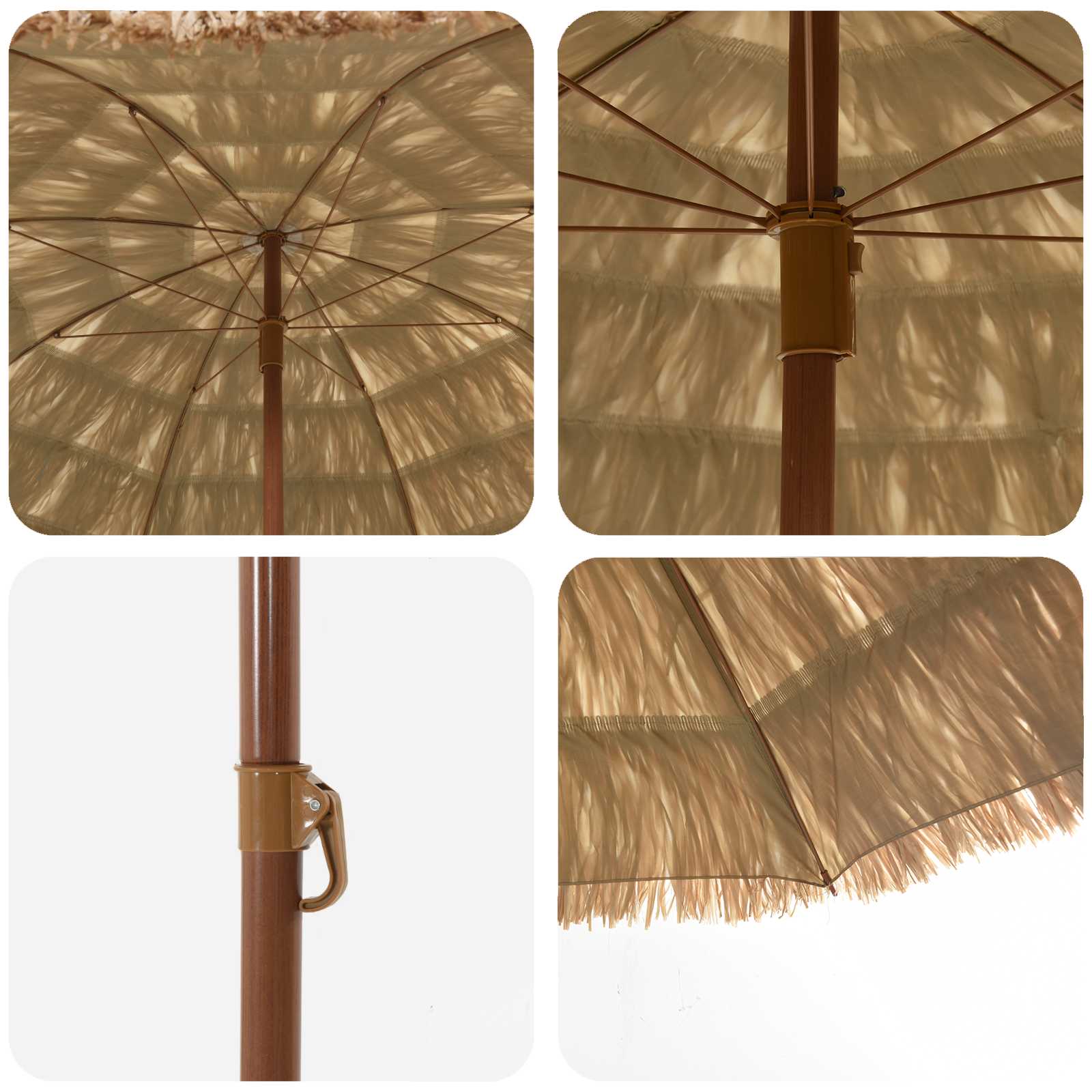 Suncobran za plažu Prirodna 205 x 205 x 210 cm