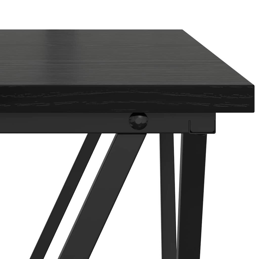 Kava Stol Crni hrast 80 x 80 x 45 cm Inženjerska drva i čelik