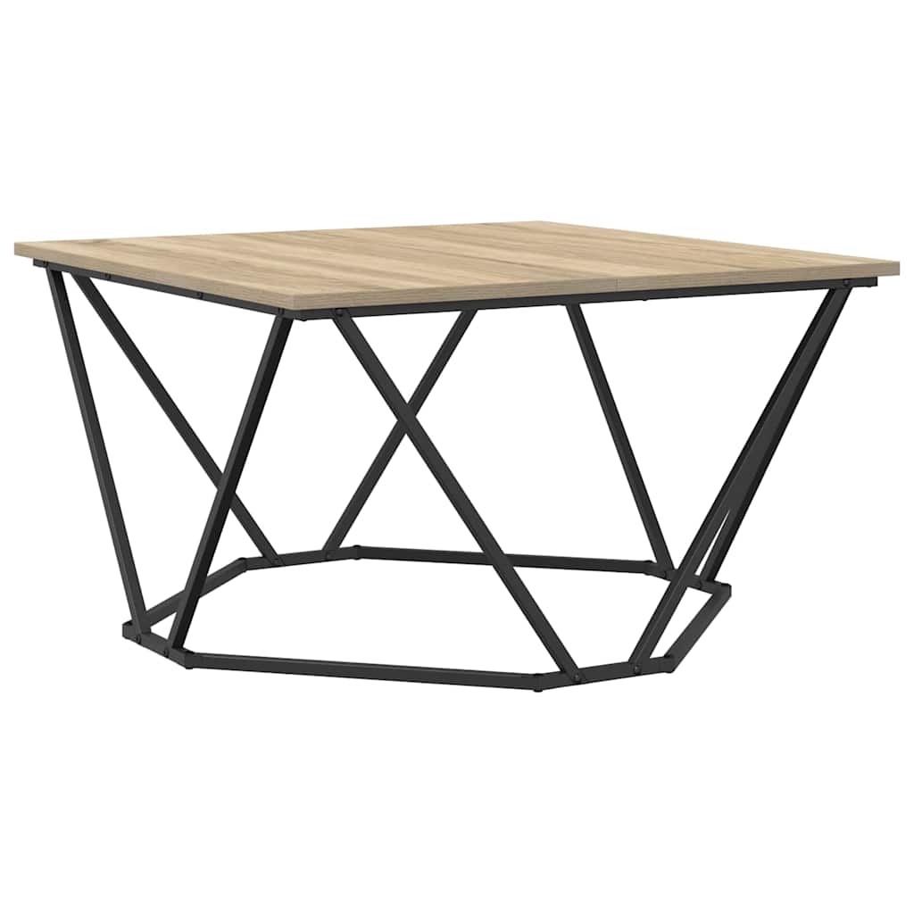 Kava Stol Sonoma hrast 80 x 80 x 45 cm Inženjerska drva i čelik