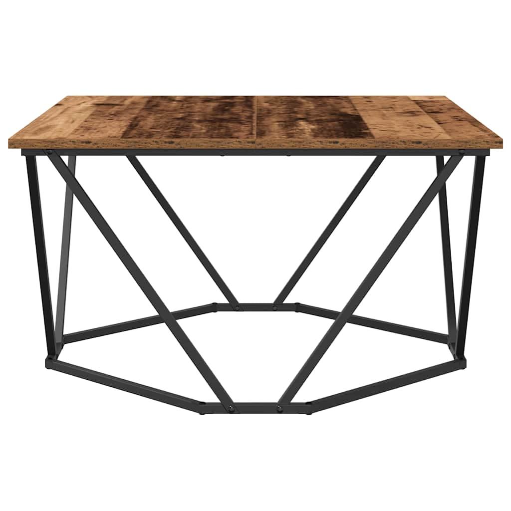 Kava Stol Staro drvo 80 x 80 x 45 cm Inženjerska drva i čelik