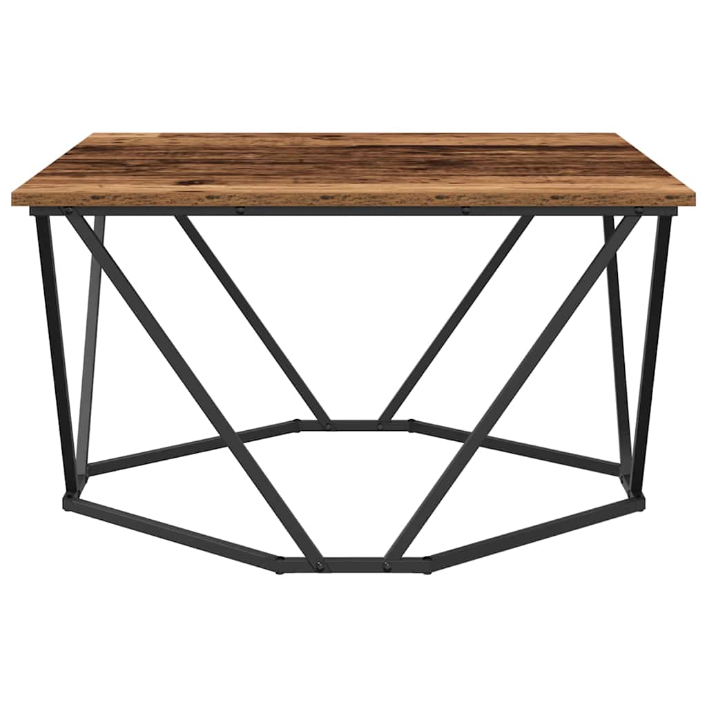 Kava Stol Staro drvo 80 x 80 x 45 cm Inženjerska drva i čelik