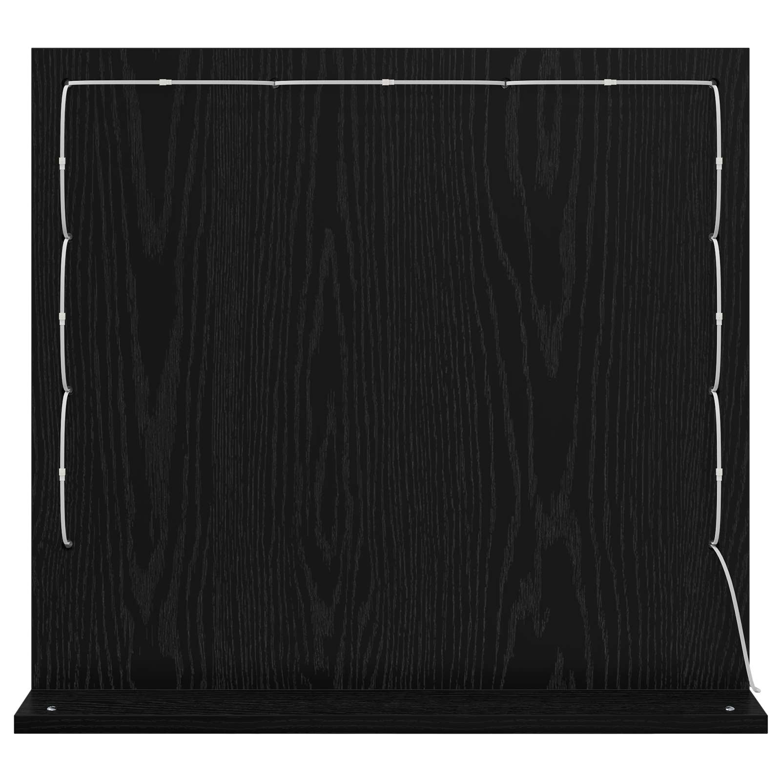 Ogledalo za Toalet Pravokutni Crni hrast 60 x 55 x 18 cm