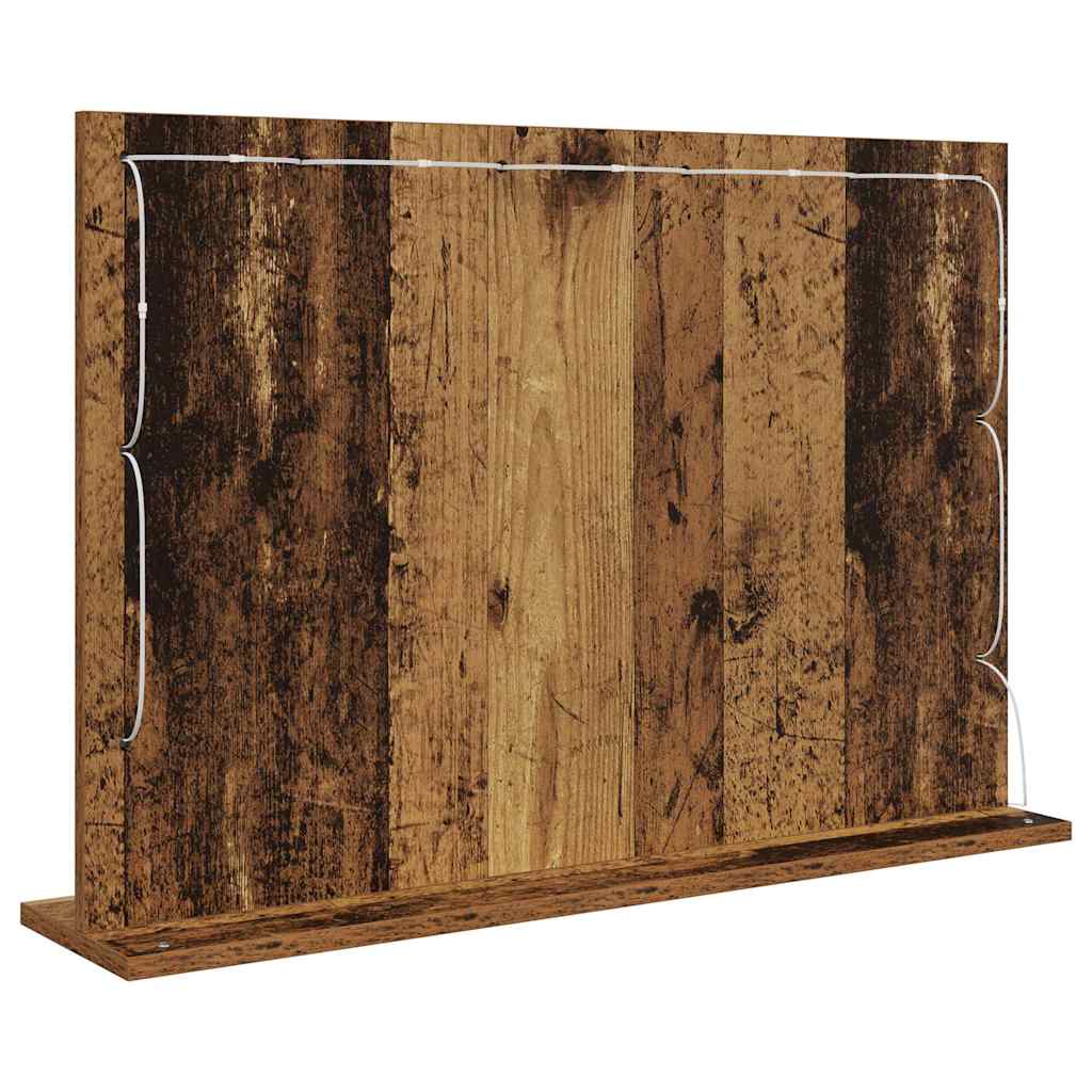 Ogledalo za Toalet Pravokutni Staro drvo 80 x 55 x 18 cm