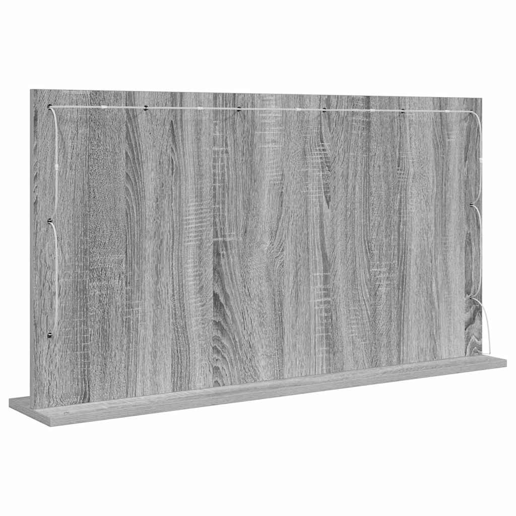 Ogledalo za Toalet Pravokutni Siva Sonoma 100 x 55 x 18 cm