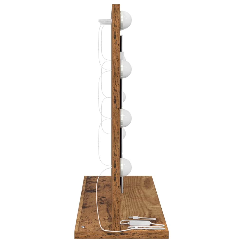 Ogledalo za Toalet Pravokutni Staro drvo 60 x 45 x 18 cm