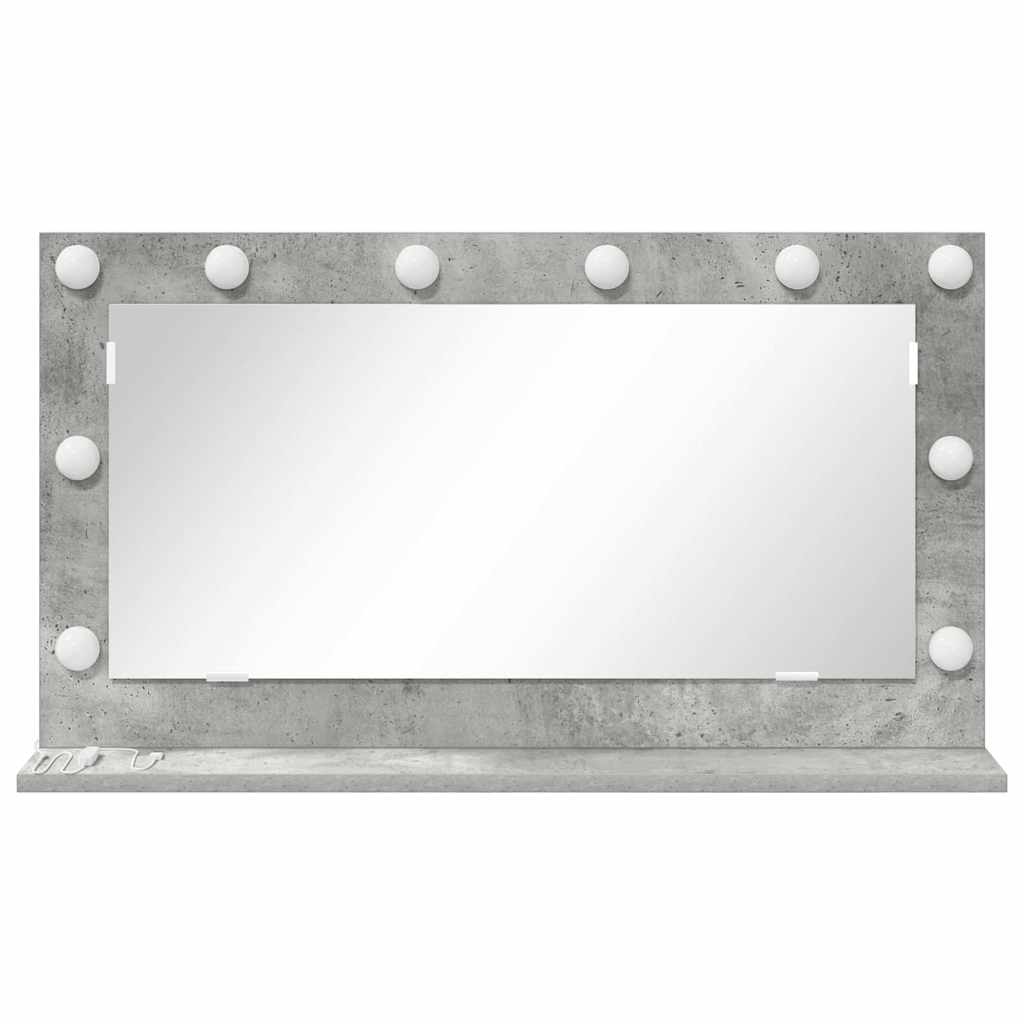 Ogledalo za Toalet Pravokutni Betonski sivi 80 x 45 x 18 cm