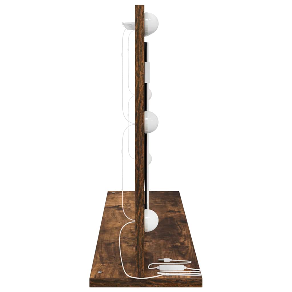 Ogledalo za Toalet Pravokutni Dimljeni hrast 80 x 45 x 18 cm