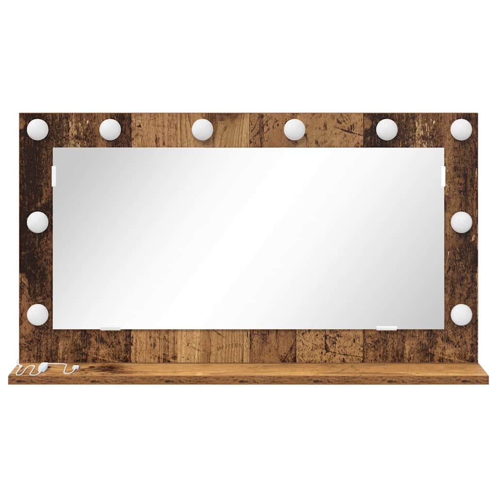 Ogledalo za Toalet Pravokutni Staro drvo 80 x 45 x 18 cm