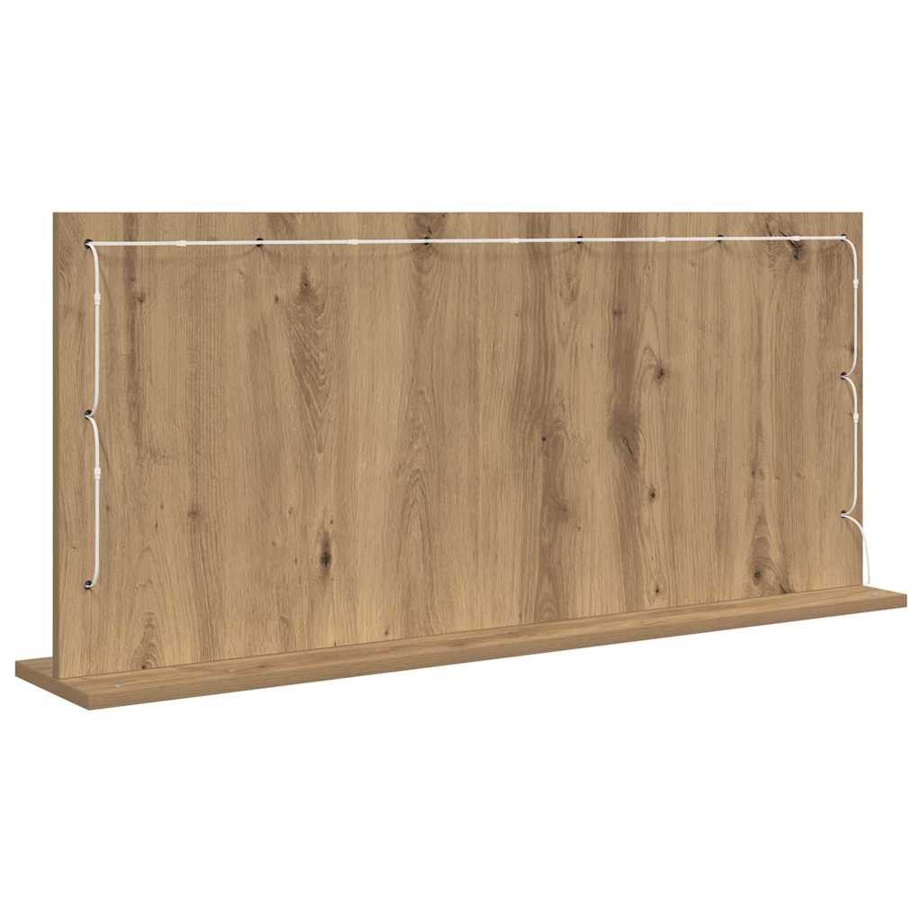 Ogledalo za Toalet Pravokutni Umjetnički hrast 100 x 45 x 18 cm