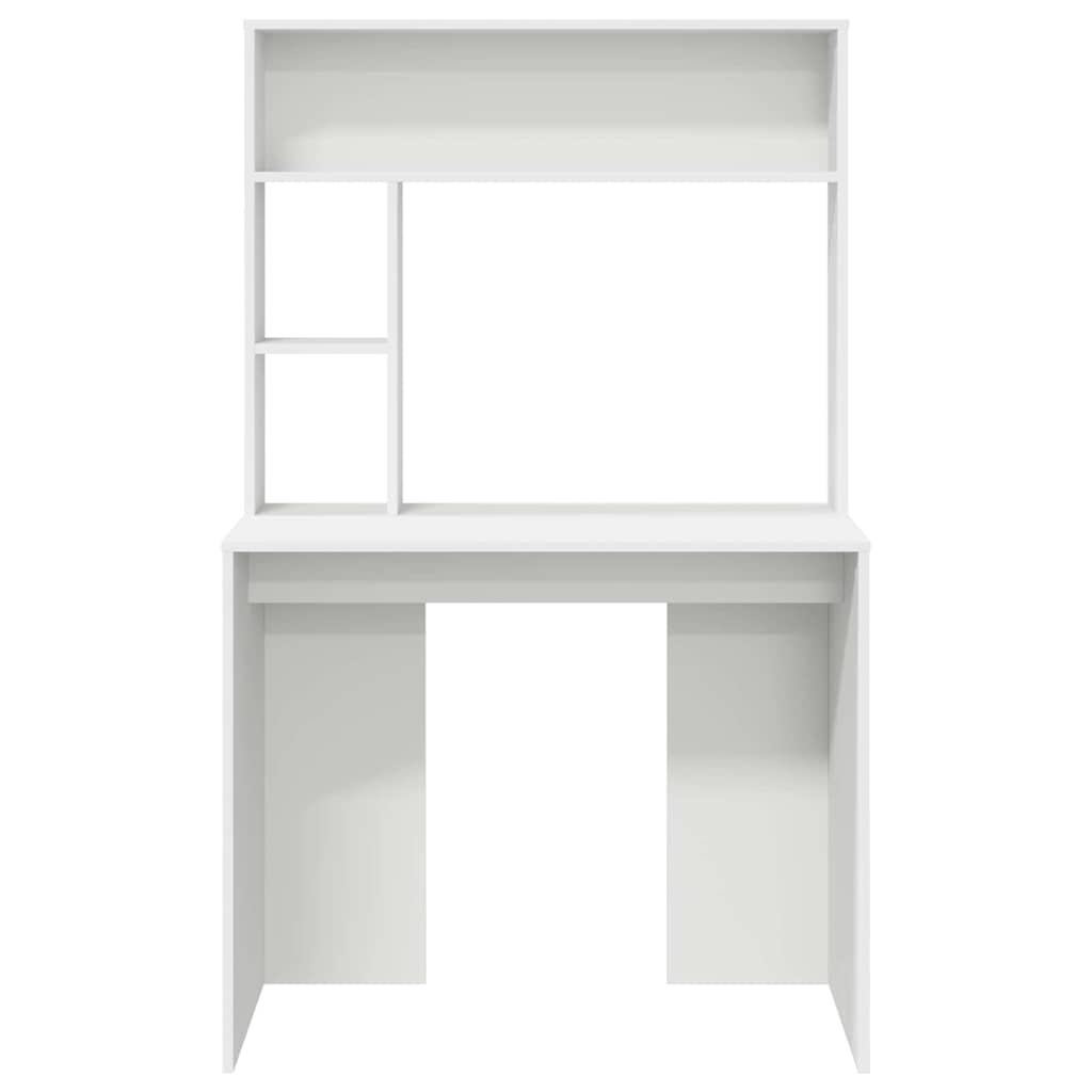 Stol s policom Bijelo 91 x 50 x 149 cm Konstruirano drvo