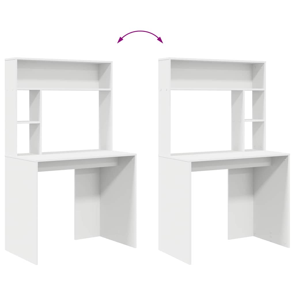 Stol s policom Bijelo 91 x 50 x 149 cm Konstruirano drvo