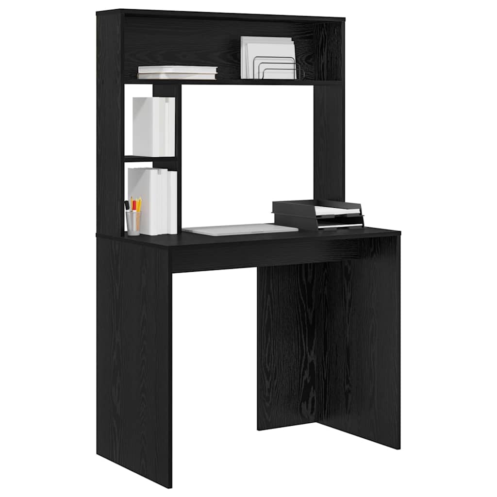 Stol s policom Crni hrast 91 x 50 x 149 cm Konstruirano drvo