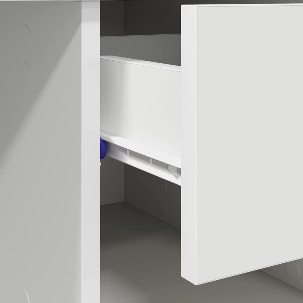 Stol s ladicama Bijelo 90 x 49 x 75 cm Konstruirano drvo