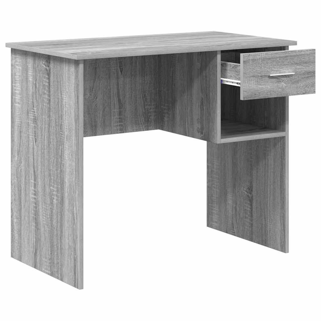 Stol s ladicama Siva Sonoma 90 x 49 x 75 cm Konstruirano drvo
