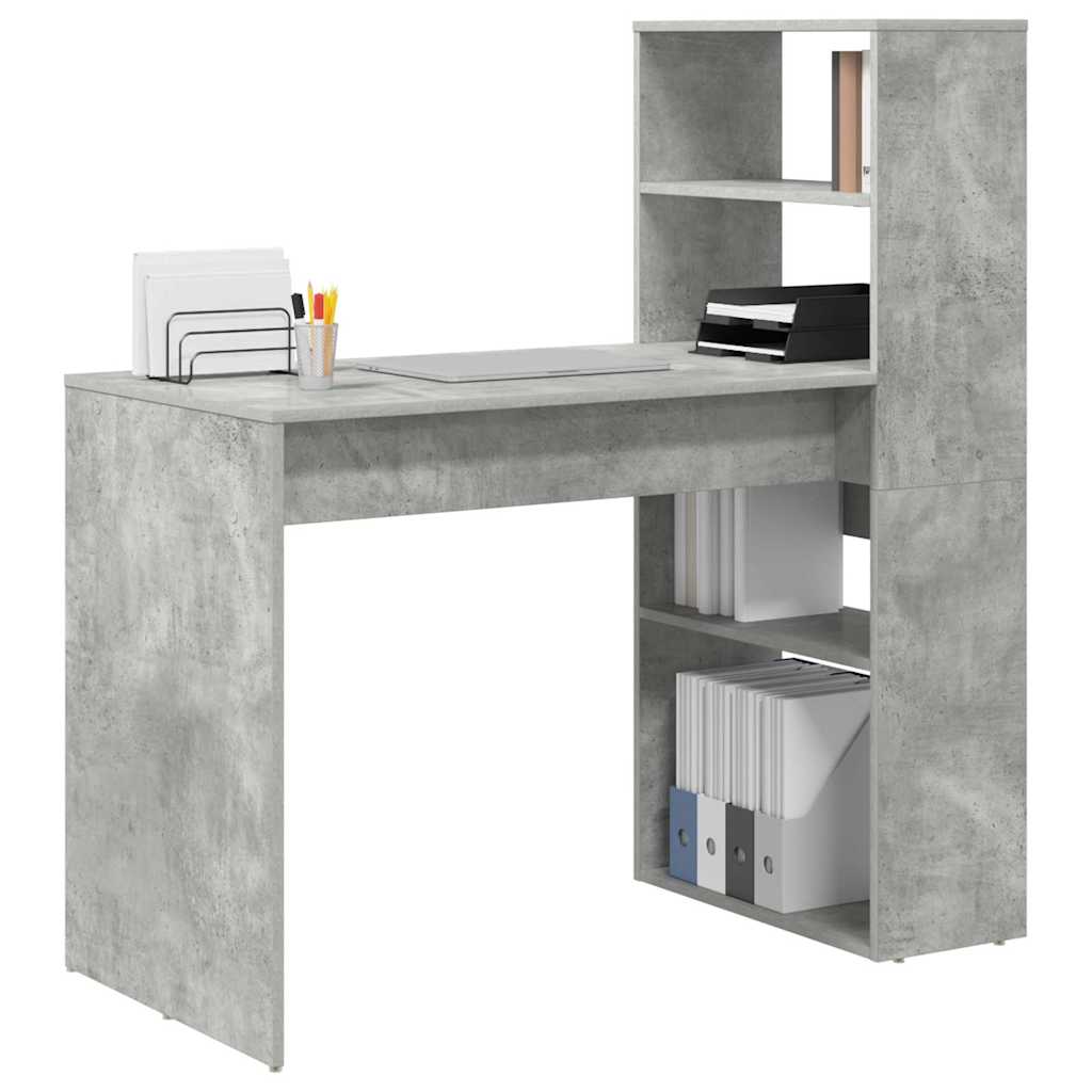 Stol Betonski sivi 113 x 54 x 120 cm Konstruirano drvo