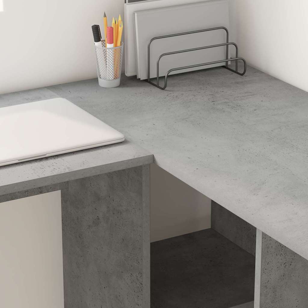 Stol Betonski sivi 142 x 102 x 73 cm Konstruirano drvo