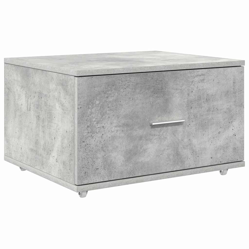 Ormar s ladicama s kotačem Betonski sivi 55 x 45 x 31 cm