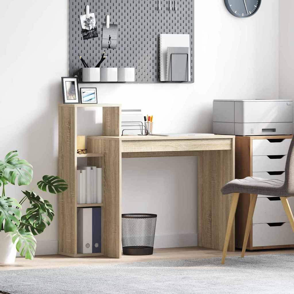 Stol s policom Sonoma hrast 100 x 40 x 90 cm Konstruirano drvo