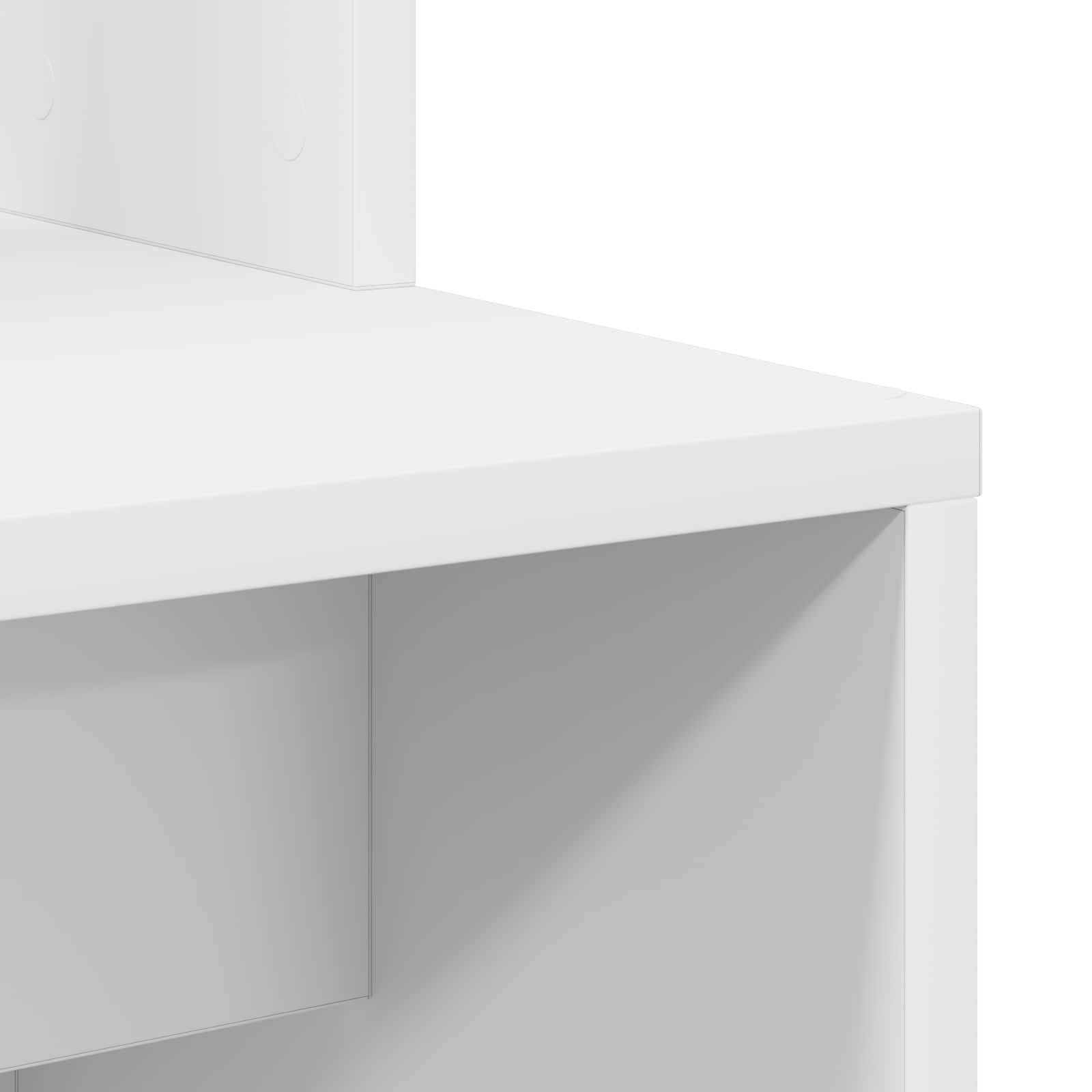 Stol s policom Bijelo 78,5 x 37 x 154,5 cm Konstruirano drvo