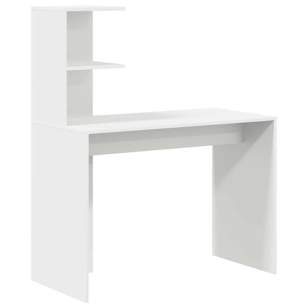 Stol s policom Bijelo 102 x 50 x 124 cm Konstruirano drvo