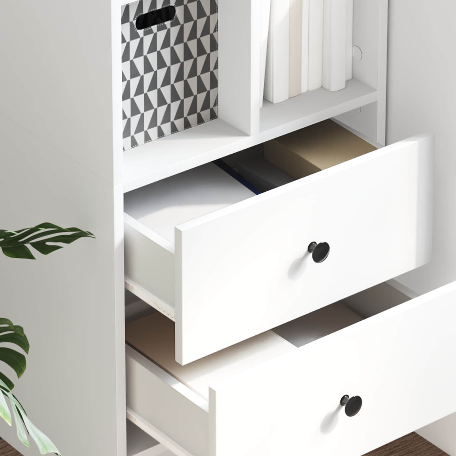 Highboard s ladicama Bijelo 45,5 x 34 x 127 cm