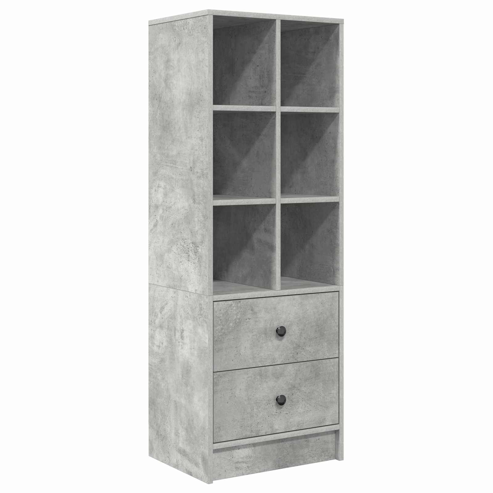 Highboard s ladicama Betonski sivi 45,5 x 34 x 127 cm