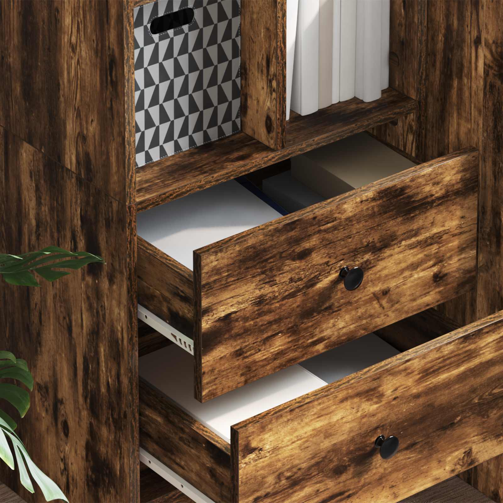Highboard s ladicama Dimljeni hrast 45,5 x 34 x 127 cm