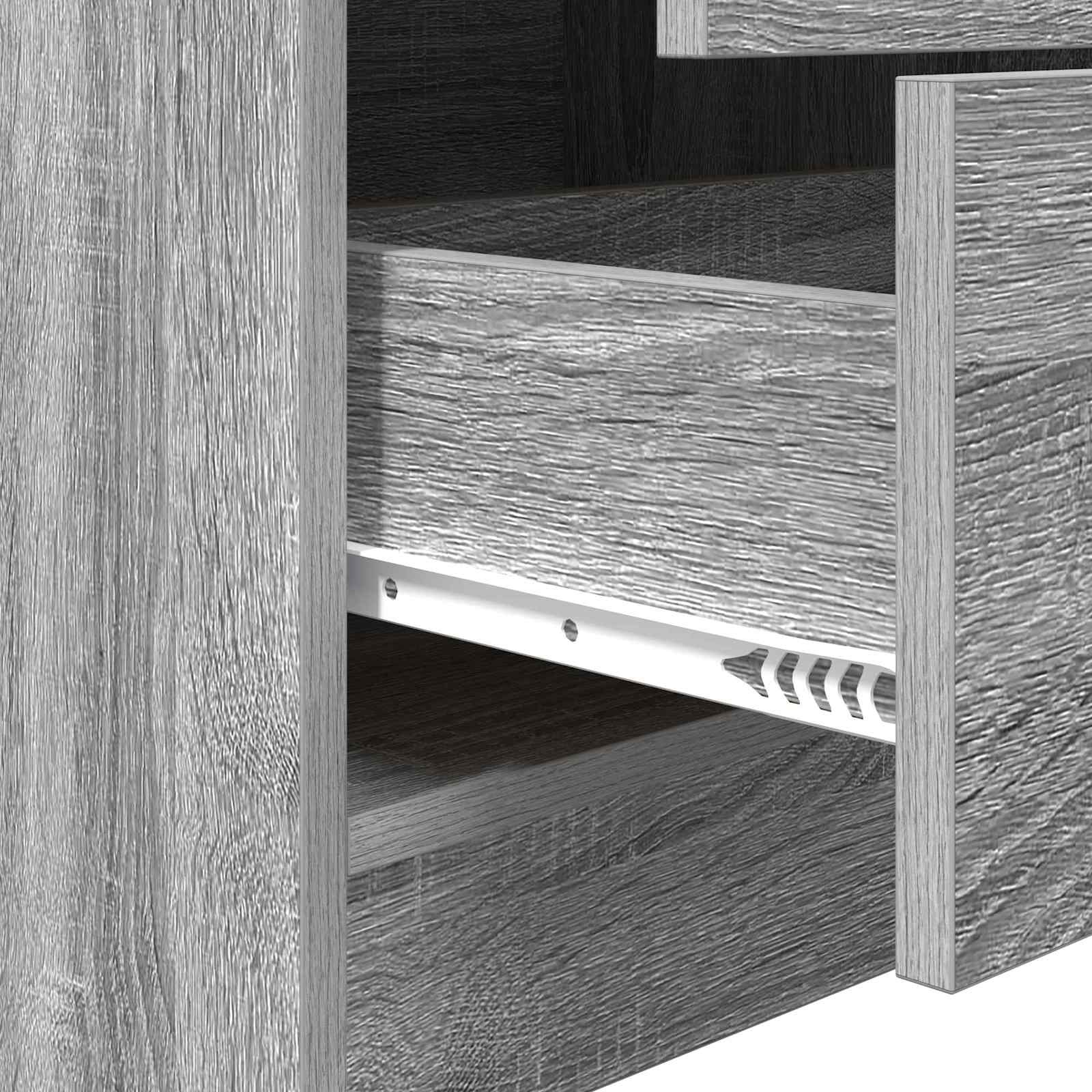 Highboard s ladicama Siva Sonoma 45,5 x 34 x 127 cm